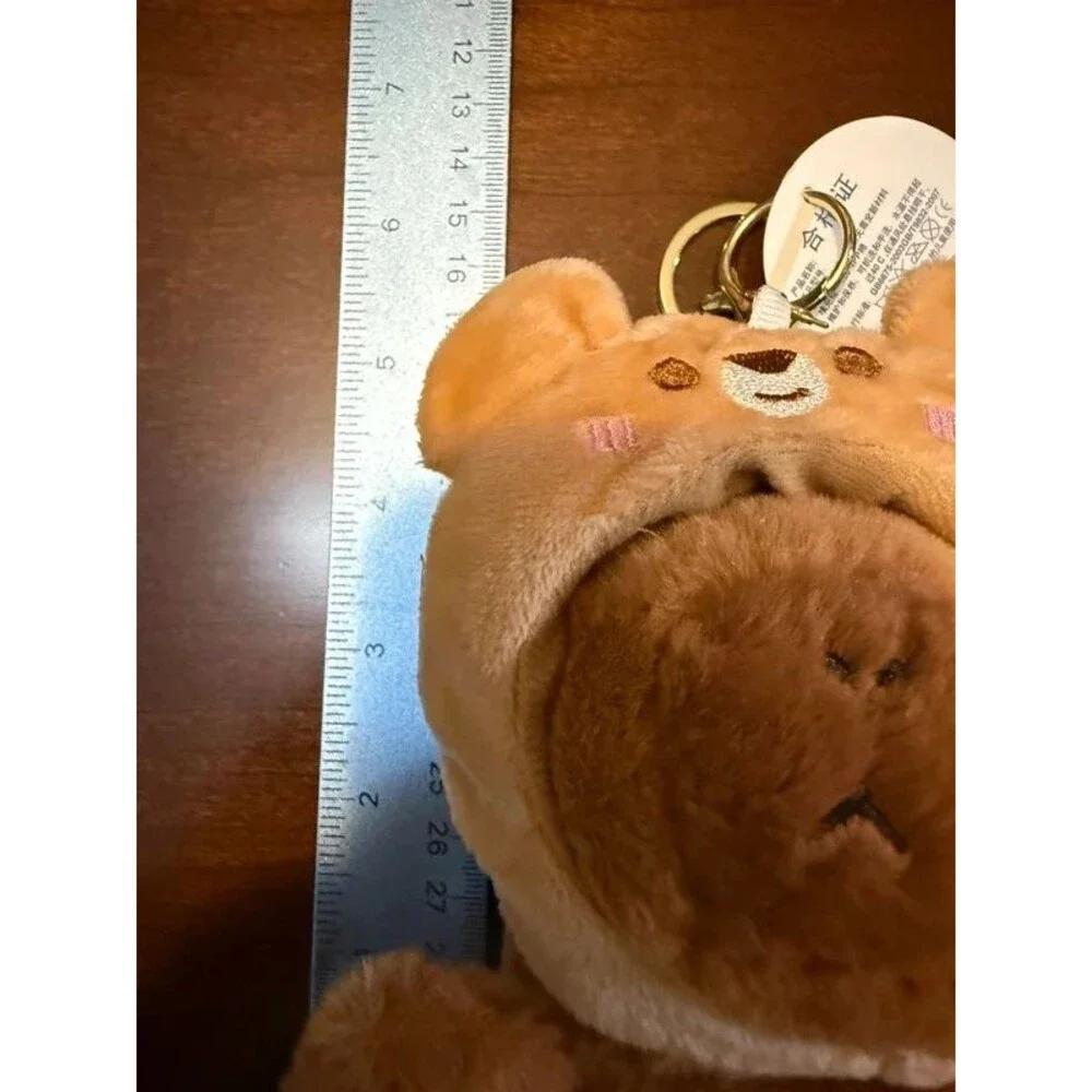 Capybara Plush Purse Charm Keychain | Teddy Bear Hat | NWT